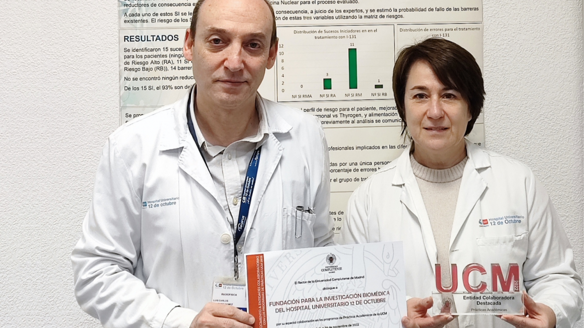 El Hospital 12 de Octubre premiado por su colaboración con los programas de prácticas de la UCM