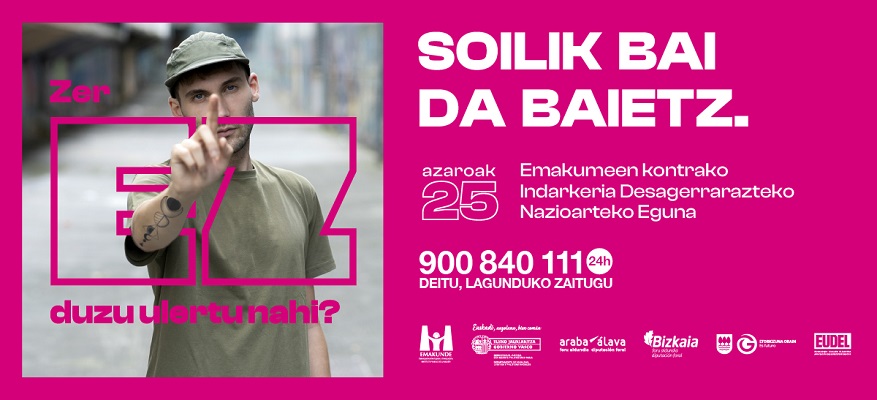 MOZIOAK: Emakumeen aurkako indarkeria desagerrarazteko egunari buruzkoak