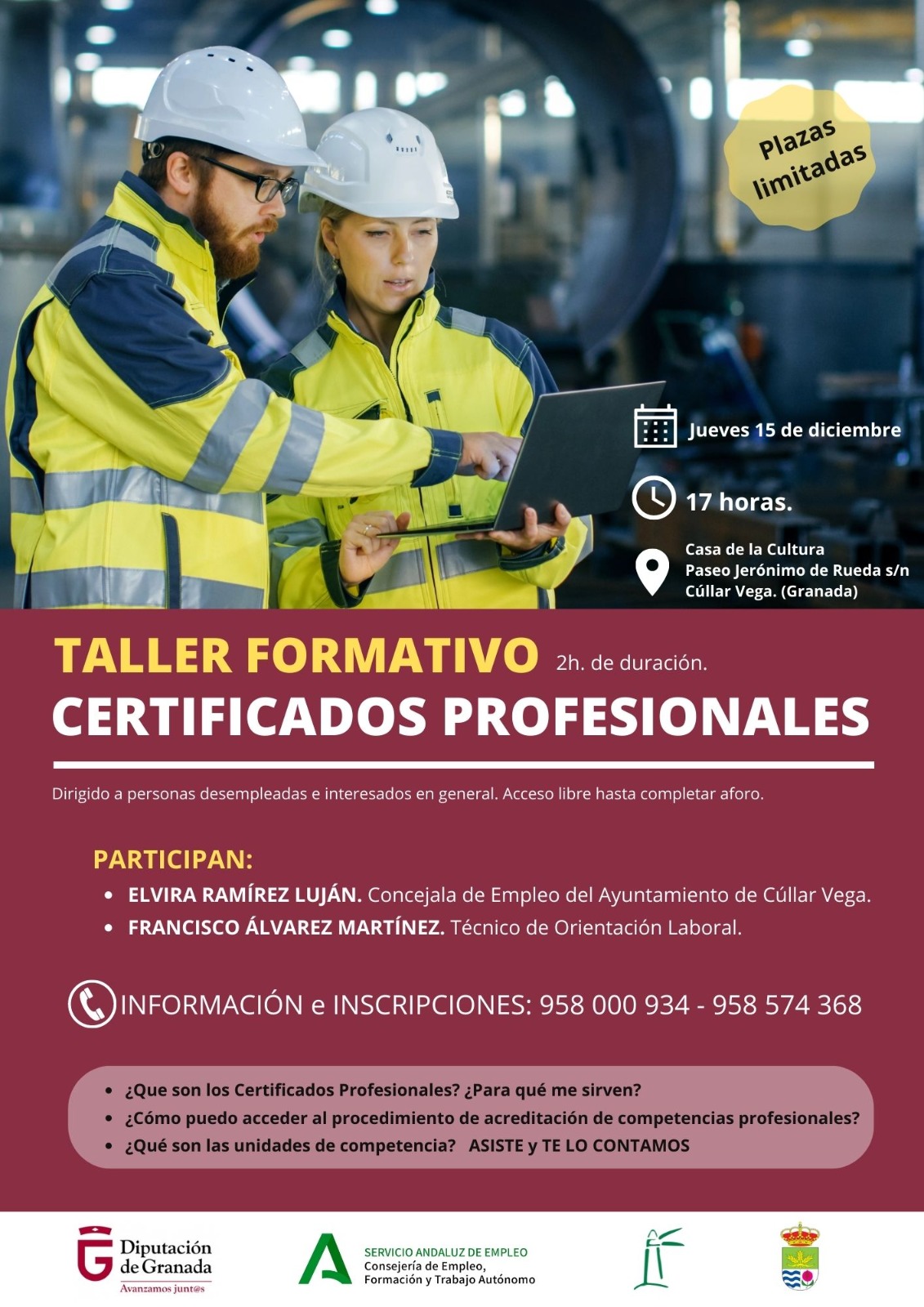 Taller Formativo Certificados Profesionales - Ayto. Cúllar Vega