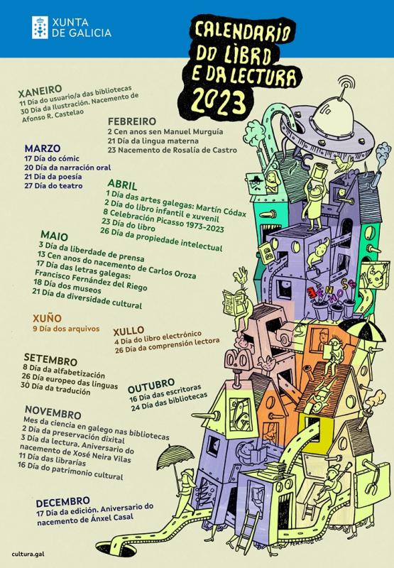A Xunta incorpora ao Calendario do Libro e a Lectura datas de homenaxe a Manuel Murguía, Pablo Picasso e Carlos Oroza