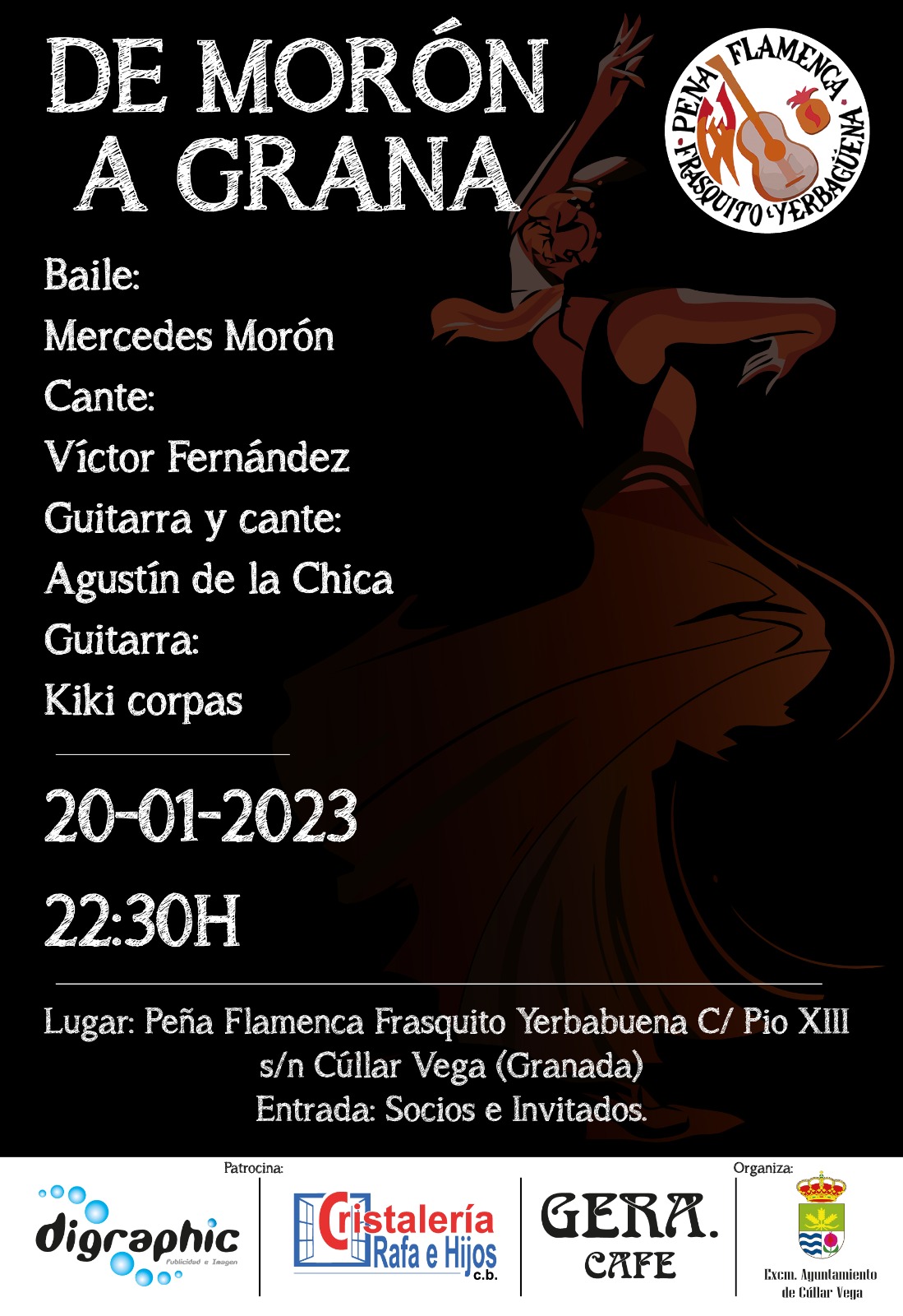 "De Morón a Graná" primera actuación del año en la Peña Flamenca "Frasquito Yerbabuena"
