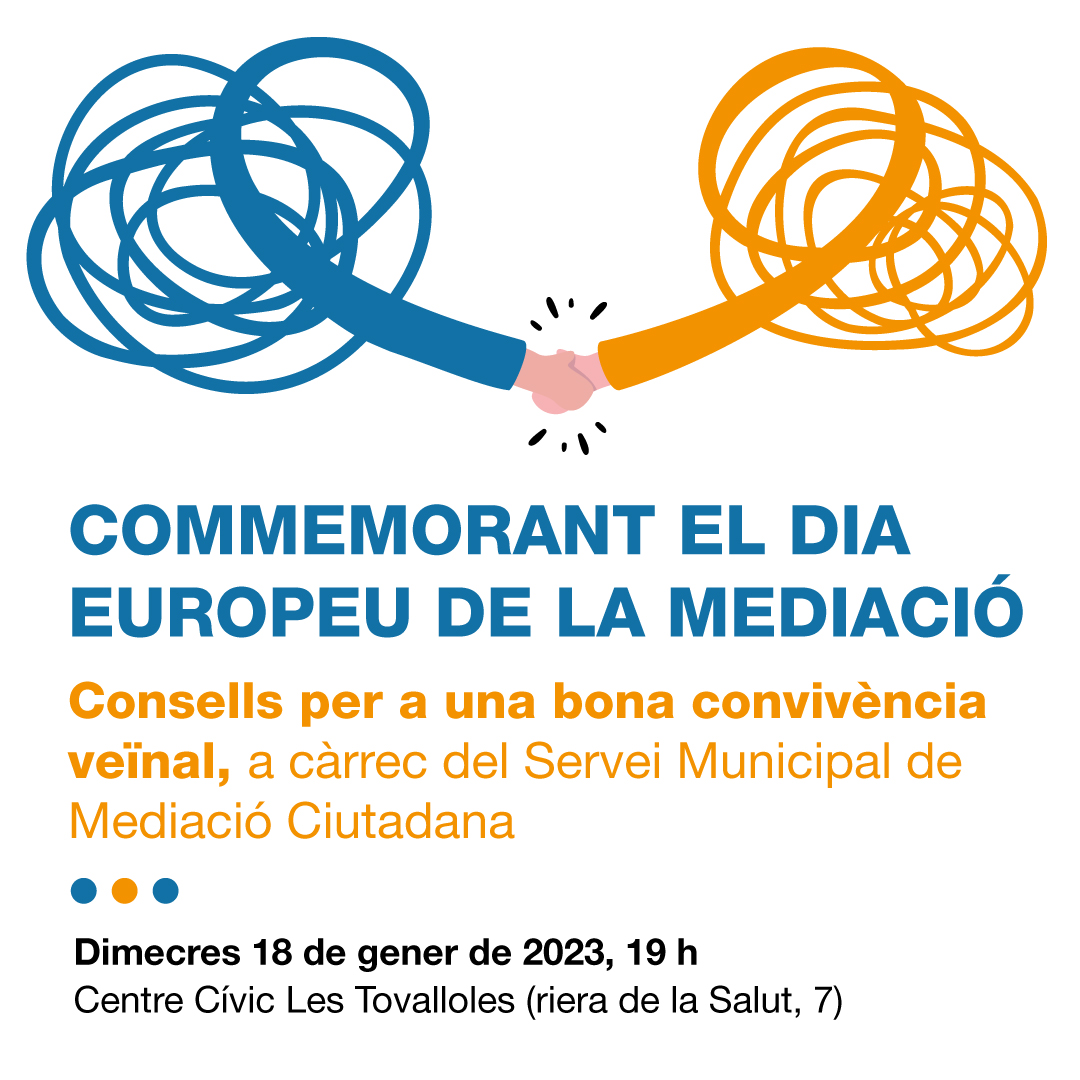 L&#039;Ajuntament reivindica el Dia Europeu de la Mediació amb una jornada per fomentar la bona convivència