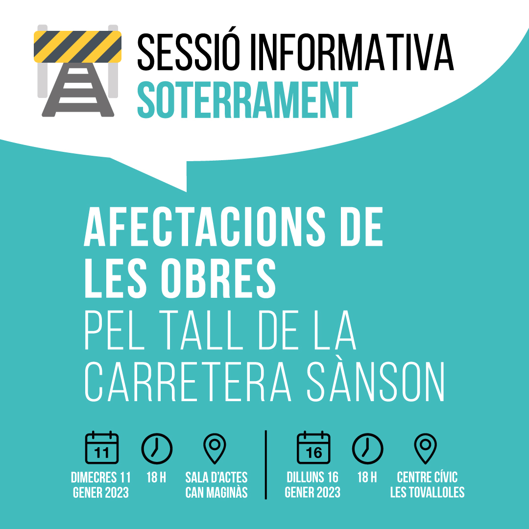 Sessions informatives els dies 11 i 16 de gener sobre el tall de la carretera de la Sànson