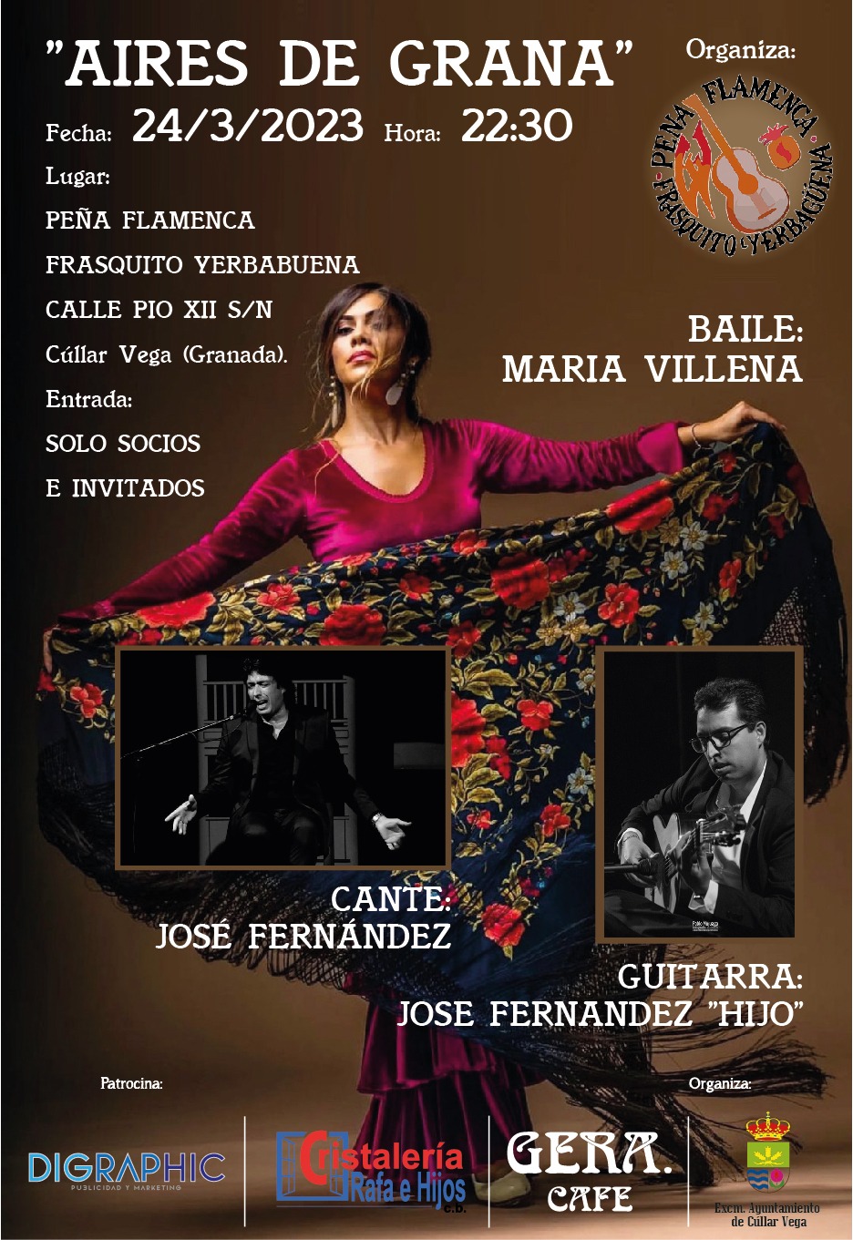 "Aires de Graná", nueva actuación en la Peña Flamenca Frasquito Yerbabuena