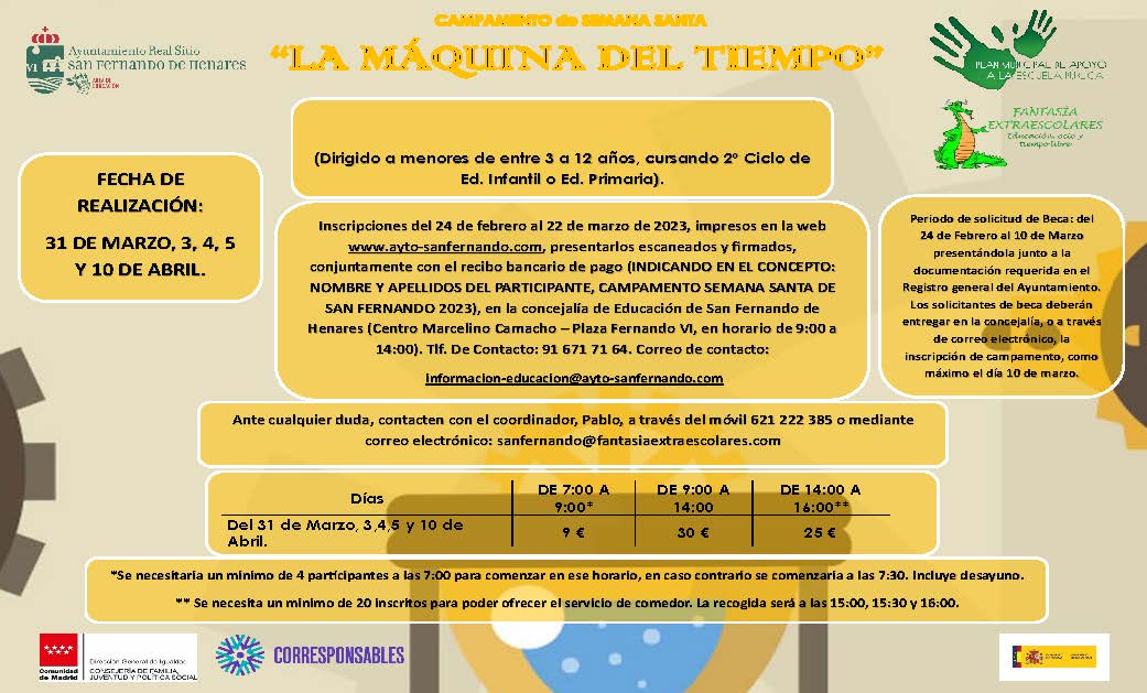 Campamento Urbano de Semana Santa para conciliar vida familiar y laboral