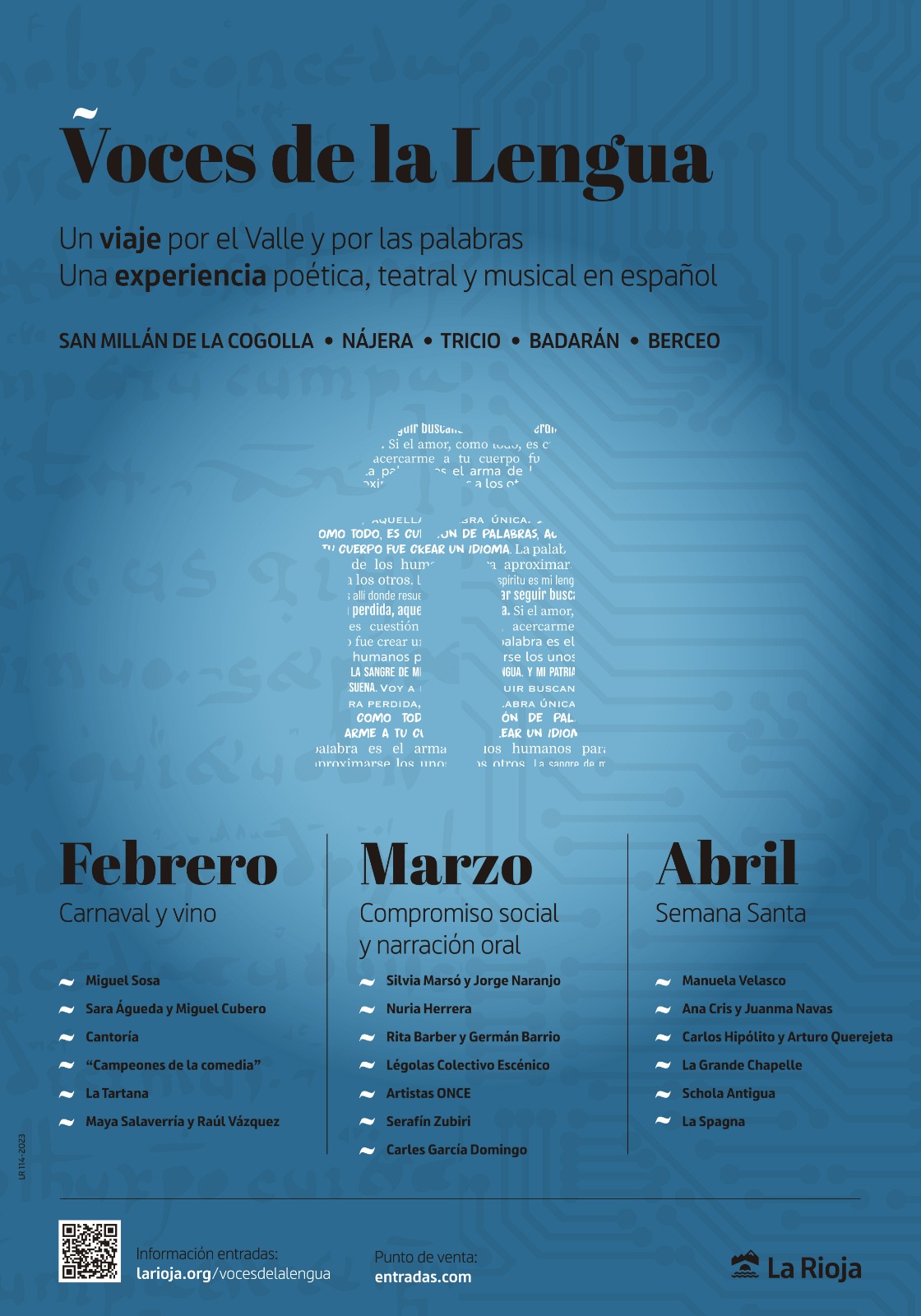 Consulta la programación completa de Voces de la Lengua de enero a abril