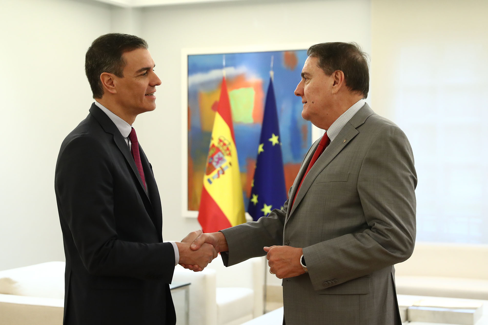 La Moncloa. 08/02/2023. El presidente Sánchez se reúne con el director de la Organización Panamericana de la Salud [Presidente/Actividad]