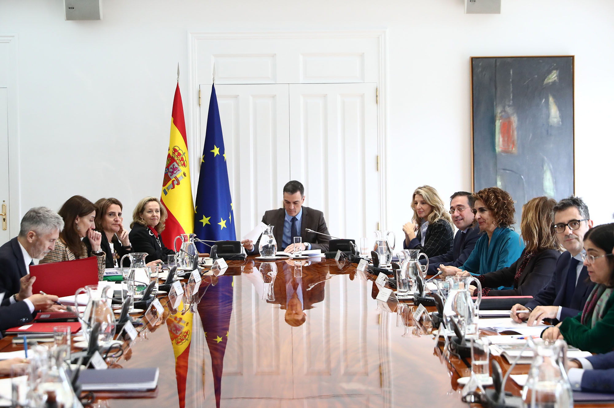 La Moncloa. 14/02/2023. El presidente del Gobierno preside la reunión del Consejo de Seguridad Nacional [Presidente/Actividad]