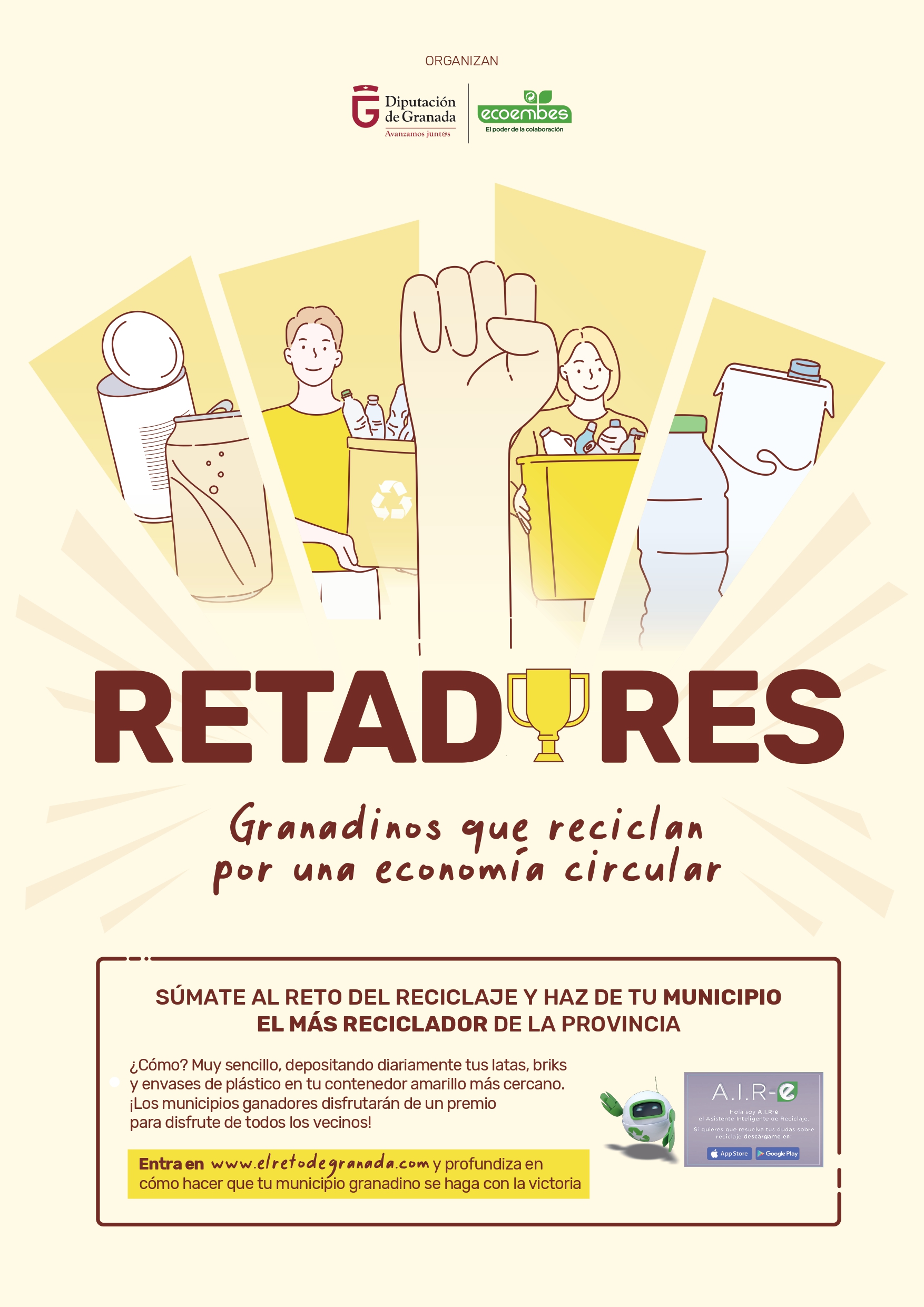 Campaña Retadores 2023, granadinos que reciclan por un economía circular