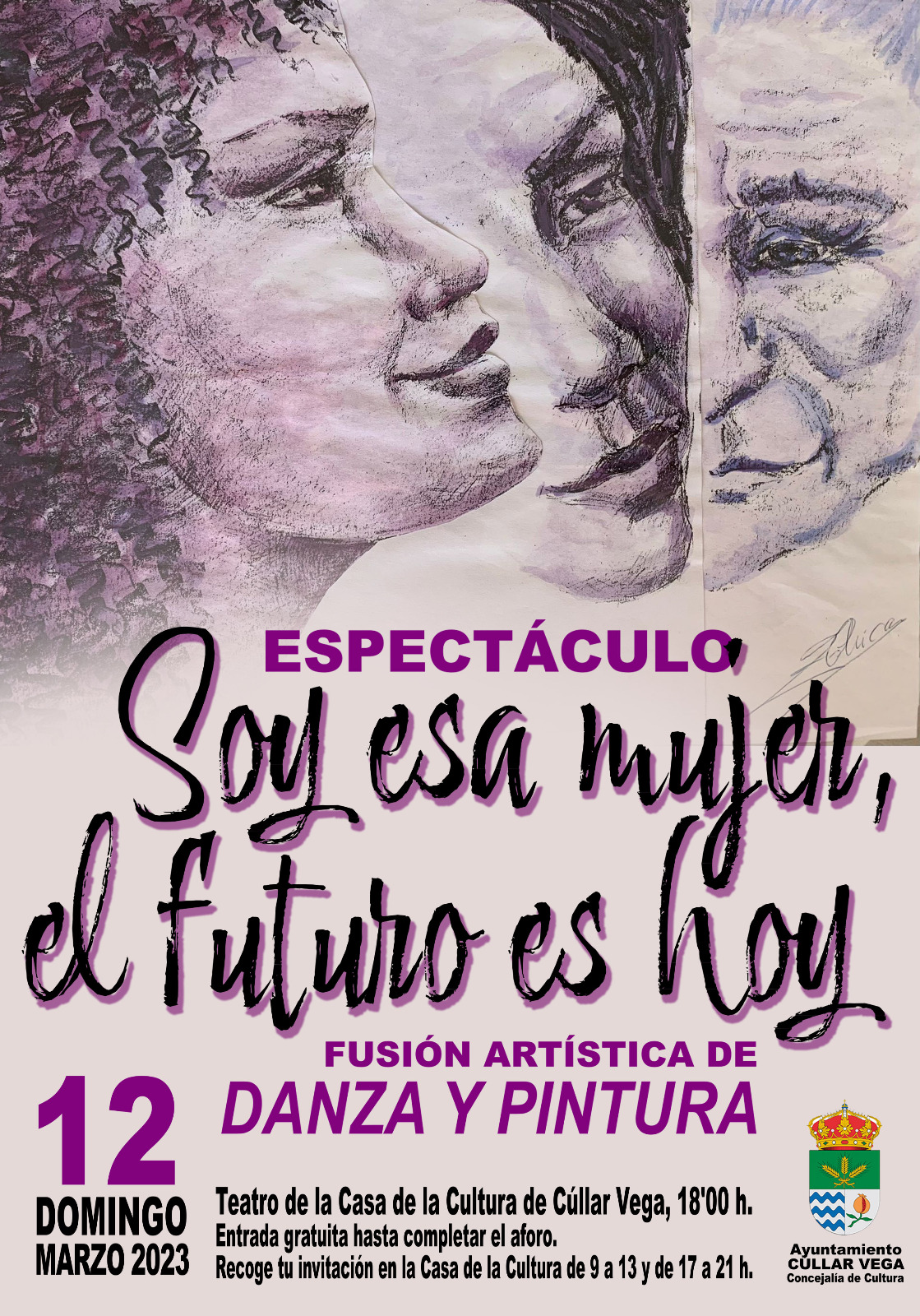 Espectáculo "Soy esa mujer, el futuro de hoy", fusión artística de danza y pintura