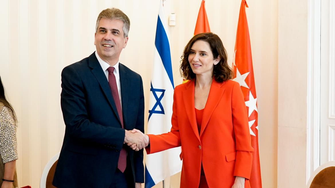 Díaz Ayuso intensifica sus relaciones con Israel en una reunión con su ministro de Exteriores