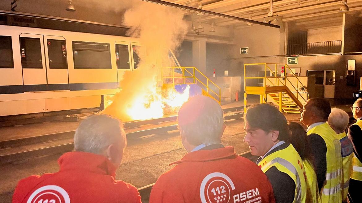 La Comunidad de Madrid organiza un simulacro de incendio en la línea 12 de Metro para poner a prueba la eficacia de sus recursos de Emergencias