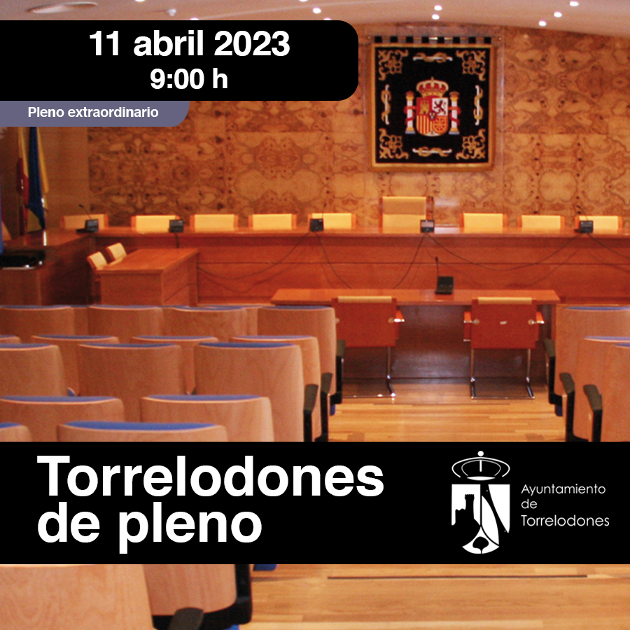 Pleno extraordinario el martes 11 de abril