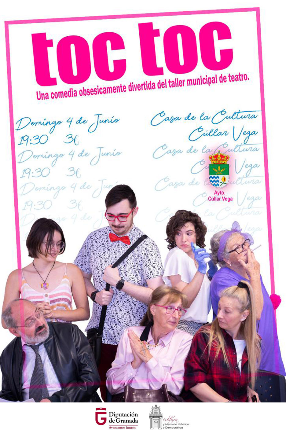 «Toc Toc» una comedia obsesivamente divertida del taller municipal de teatro