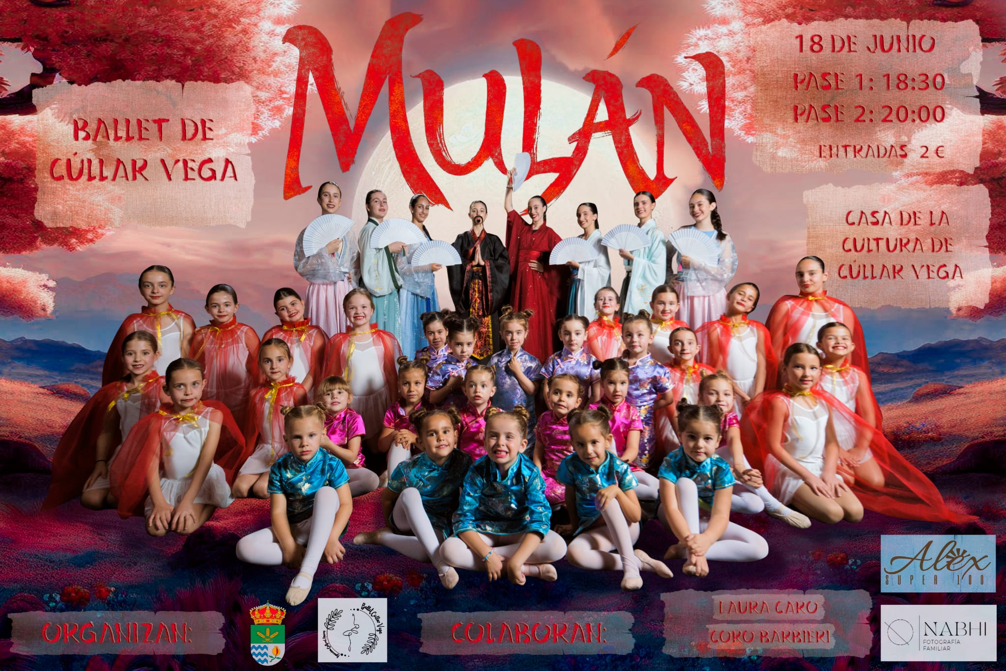 El taller de ballet de Cúllar Vega estrena su nuevo espectáculo "MULÁN" el domingo 18 de junio