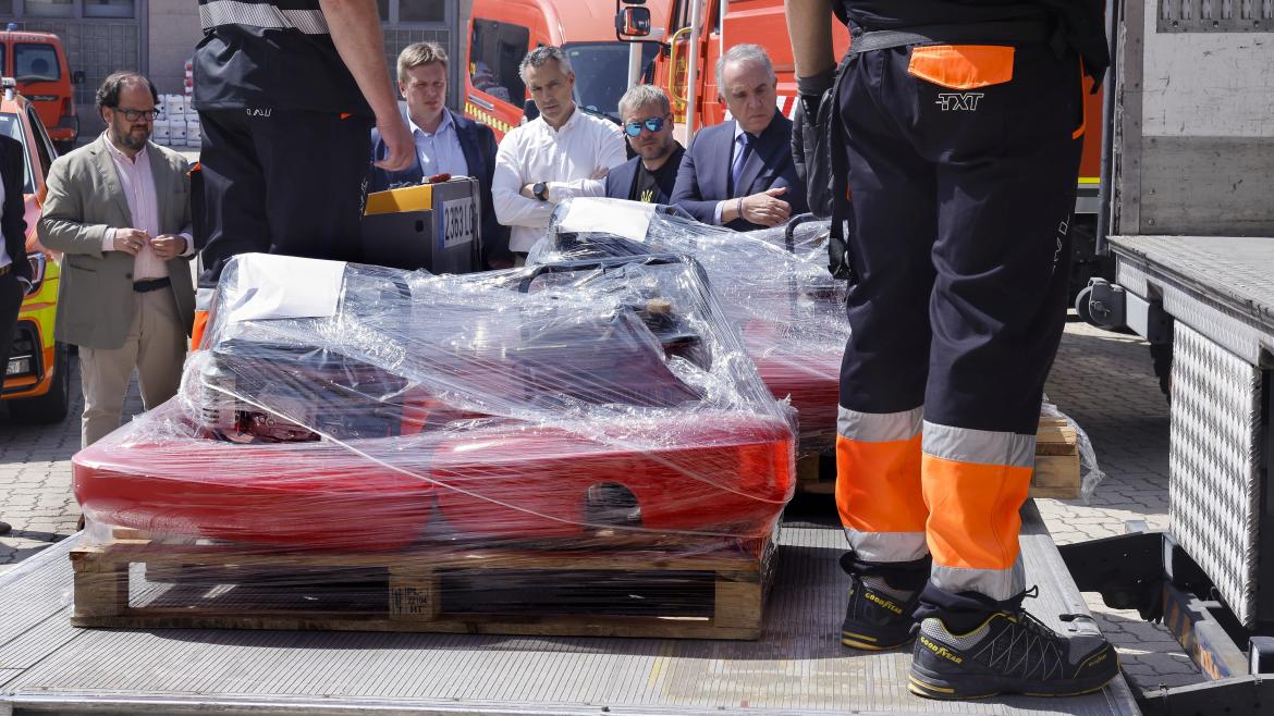 La Comunidad de Madrid envía a Ucrania material de ayuda por las inundaciones tras la rotura de la presa de Kajovka