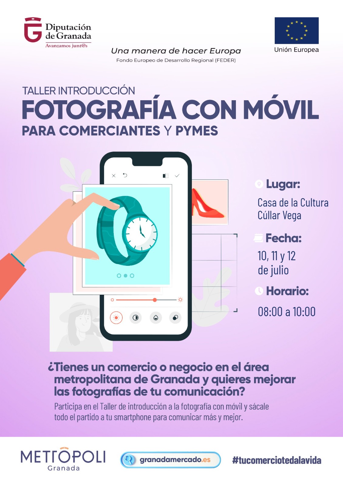 Taller introducción Fotografía con Móvil para comerciantes y Pymes