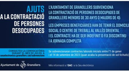 L’Ajuntament destina 100.000 euros per fomentar la contractació de persones en situació d’atur