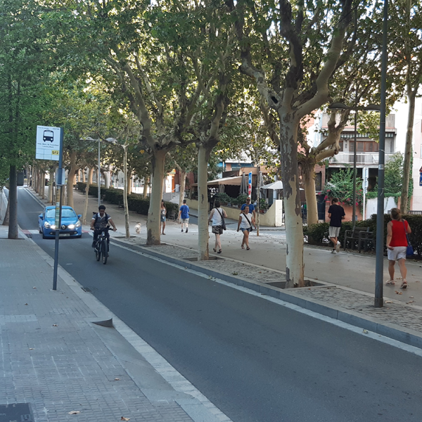 Talls de trànsit puntuals a la Rambla Marquesa de Castellbell per les obres de l&#039;itinerari pedalable
