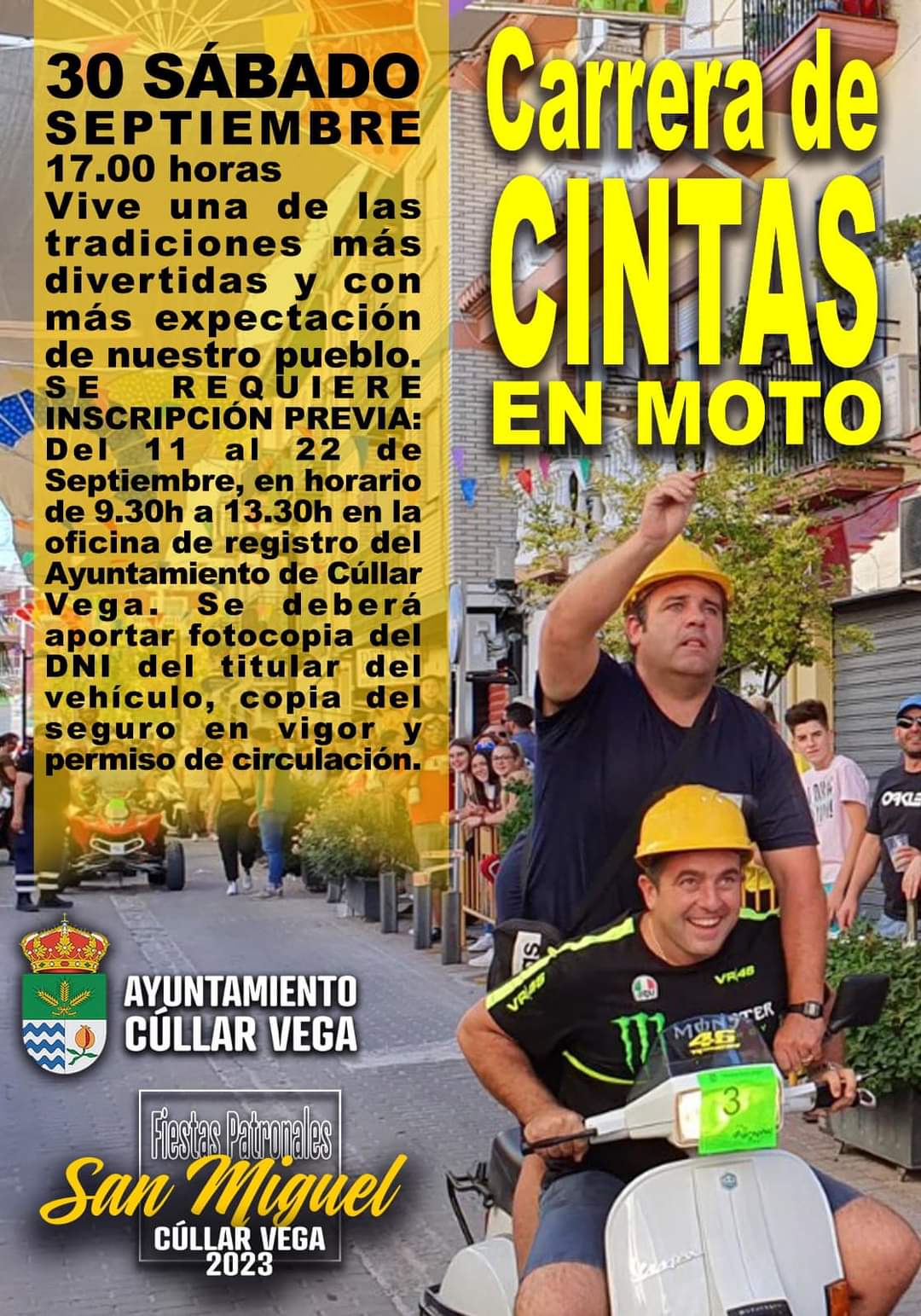 Abierta inscripción para la Carrera de Cintas en Moto 2023
