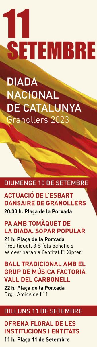 Granollers commemora l'Onze de Setembre amb la tradicional ofrena floral