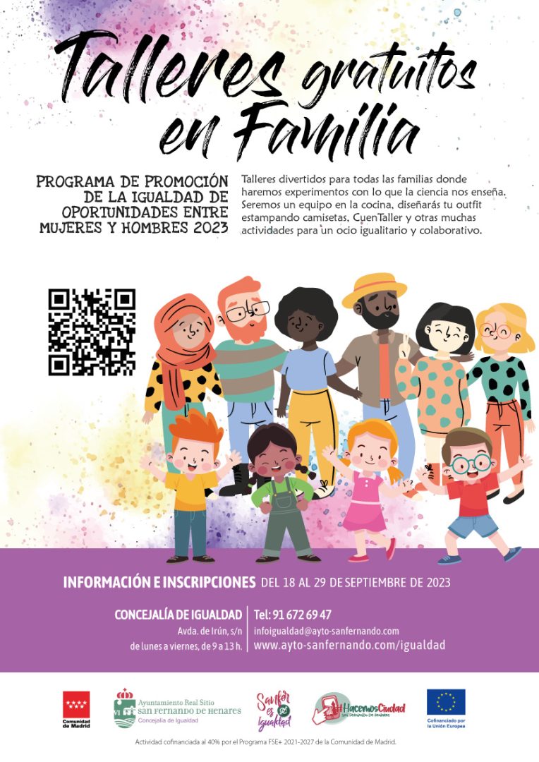 Talleres en familia. Conciliación, corresponsabilidad y uso del tiempo. 2023
