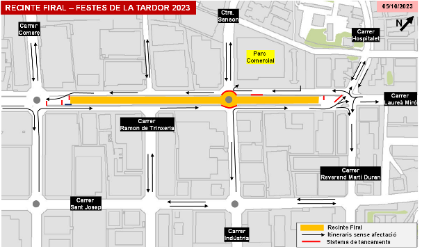 Tall al carrer de Laureà Miró el divendres 6 d&#039;octubre