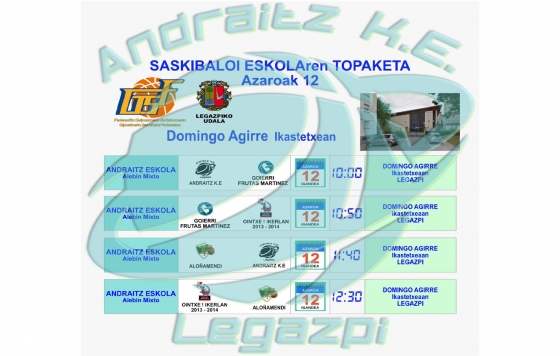 Andraitz organiza un encuentro escolar de baloncesto