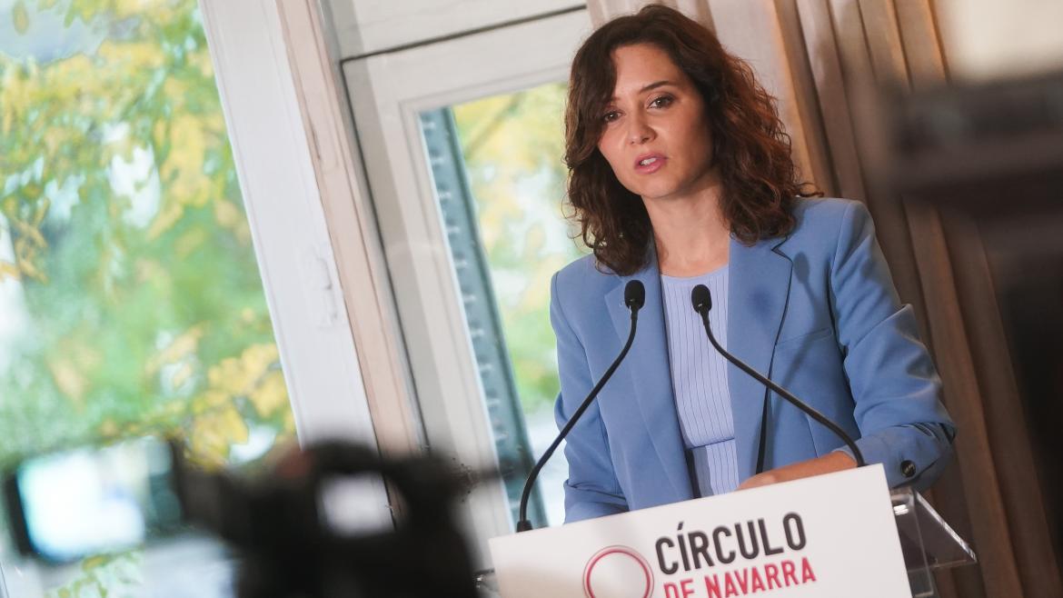 Díaz Ayuso asegura ante empresarios navarros que Madrid seguirá “denunciando cada ataque y defendiendo la unidad de toda España”