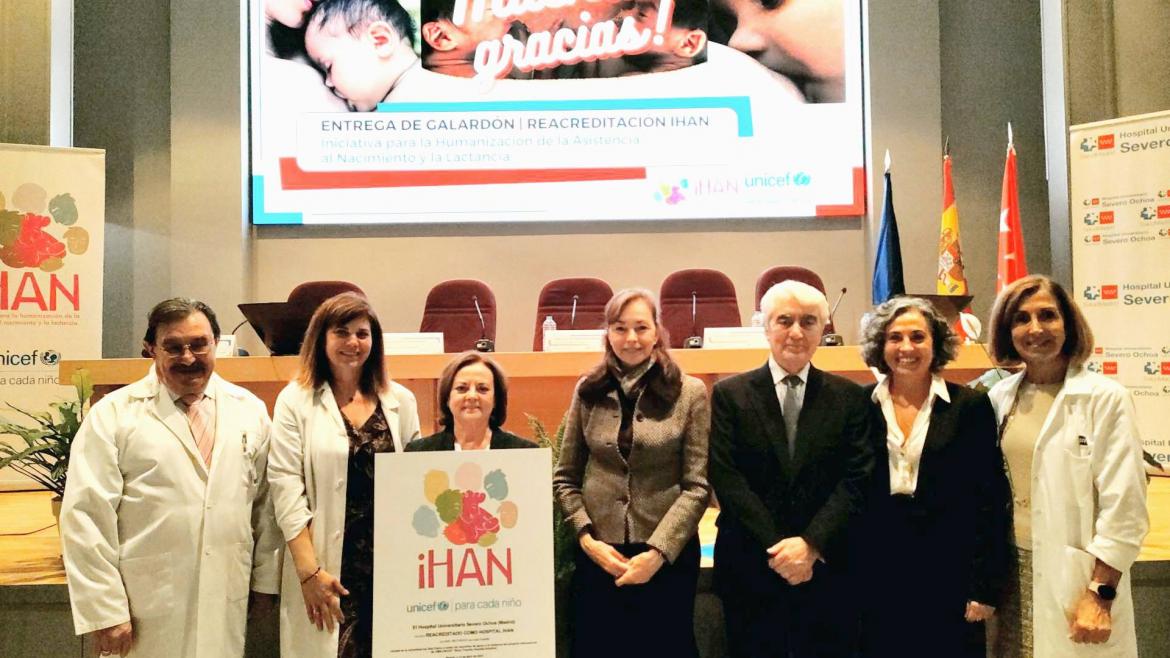 El Hospital Severo Ochoa recibe la reacreditación IHAN por humanizar el embarazo, parto y lactancia