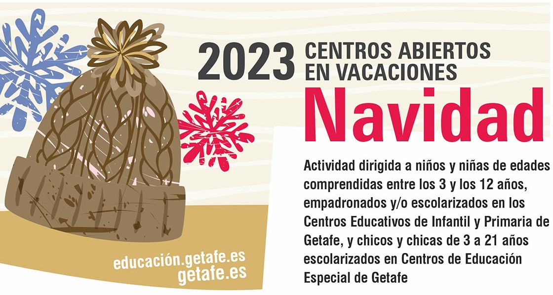 Getafe abre el plazo de preinscripción en los Centros Abiertos en Vacaciones de Navidad 2023