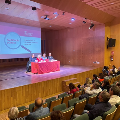 L&#039;equip de govern presenta en audiència pública l&#039;informe econòmic de 2023