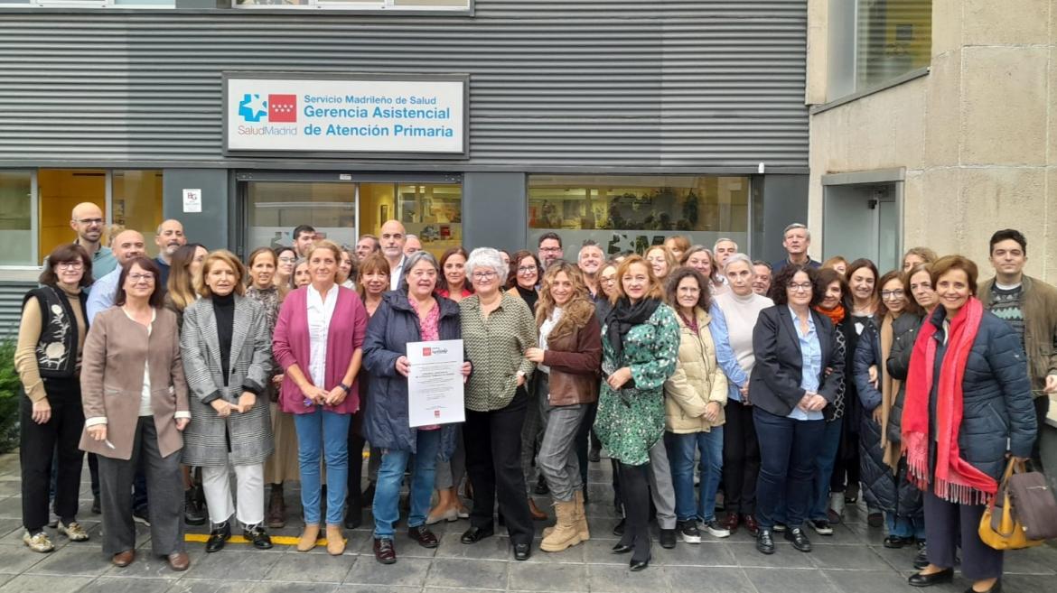 La Gerencia Asistencial de Atención Primaria renueva su certificación con el sello Madrid Excelente, que reconoce la calidad de su gestión
