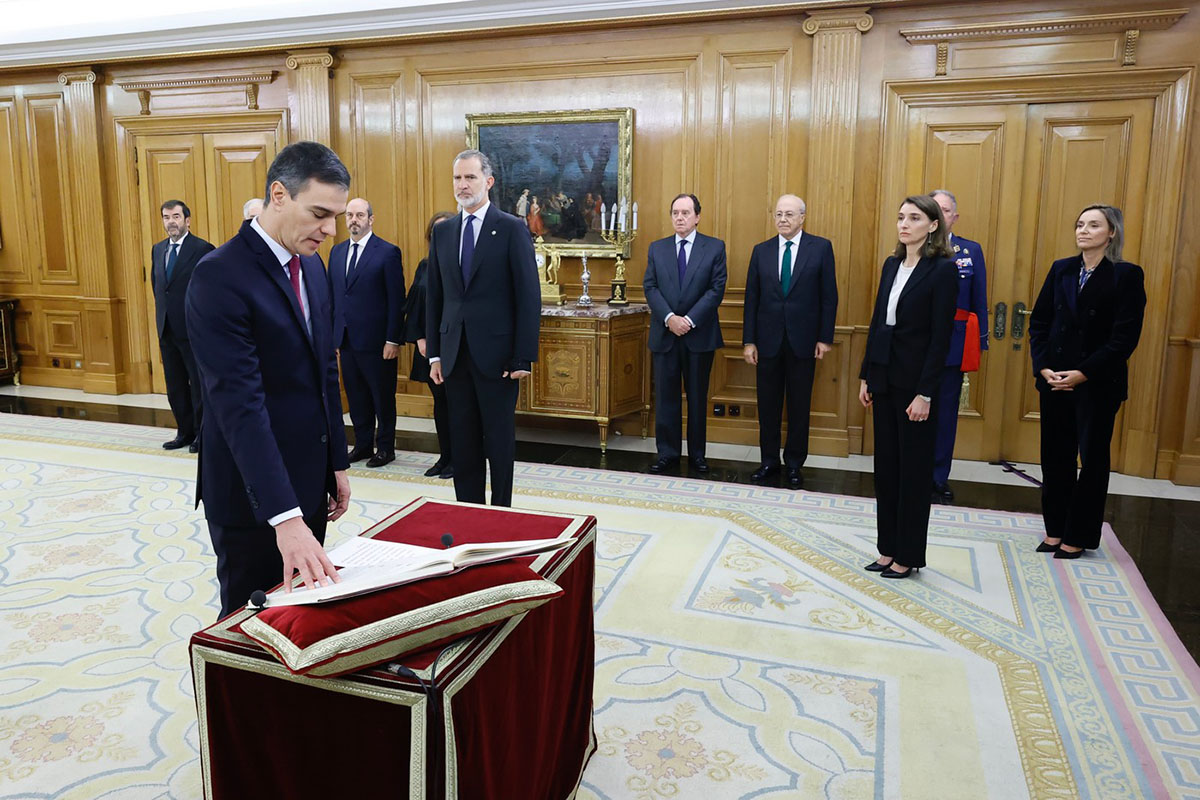 La Moncloa. 17/11/2023. Pedro Sánchez promete ante el rey el cargo de presidente del Gobierno [Presidente/Actividad]