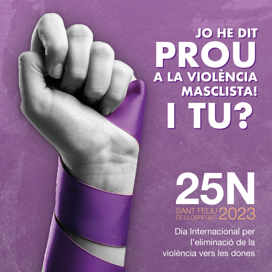 Sant Feliu diu prou a la violència masclista en el Dia Internacional per a l&#039;eliminació de la violència vers les dones