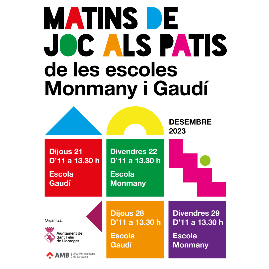 Matins de joc als patis de les escoles Monmany i Gaudí