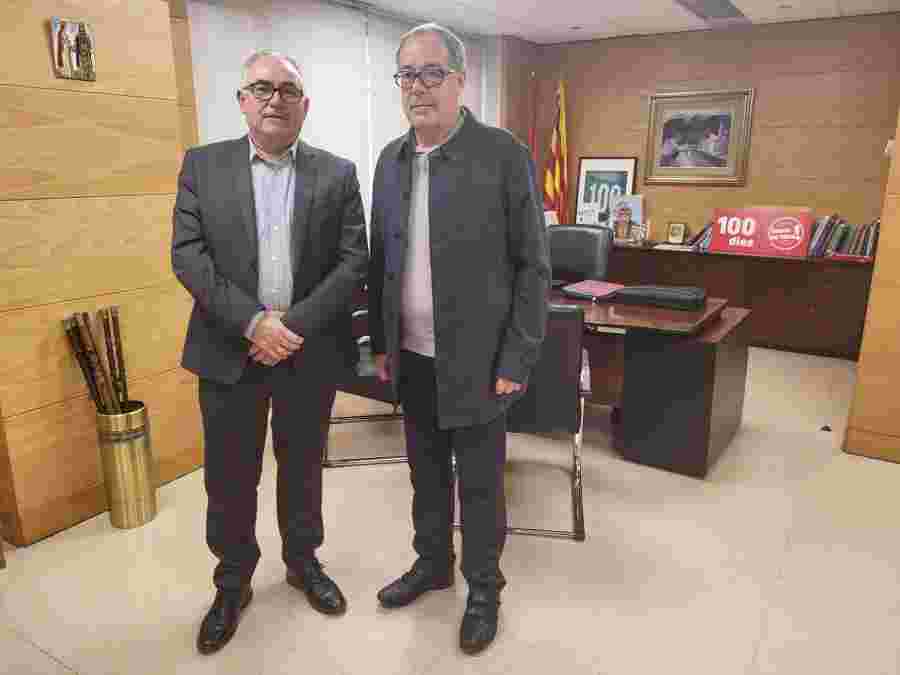 Reunió amb Pere Macias sobre els actuals projectes ferroviaris al municipi