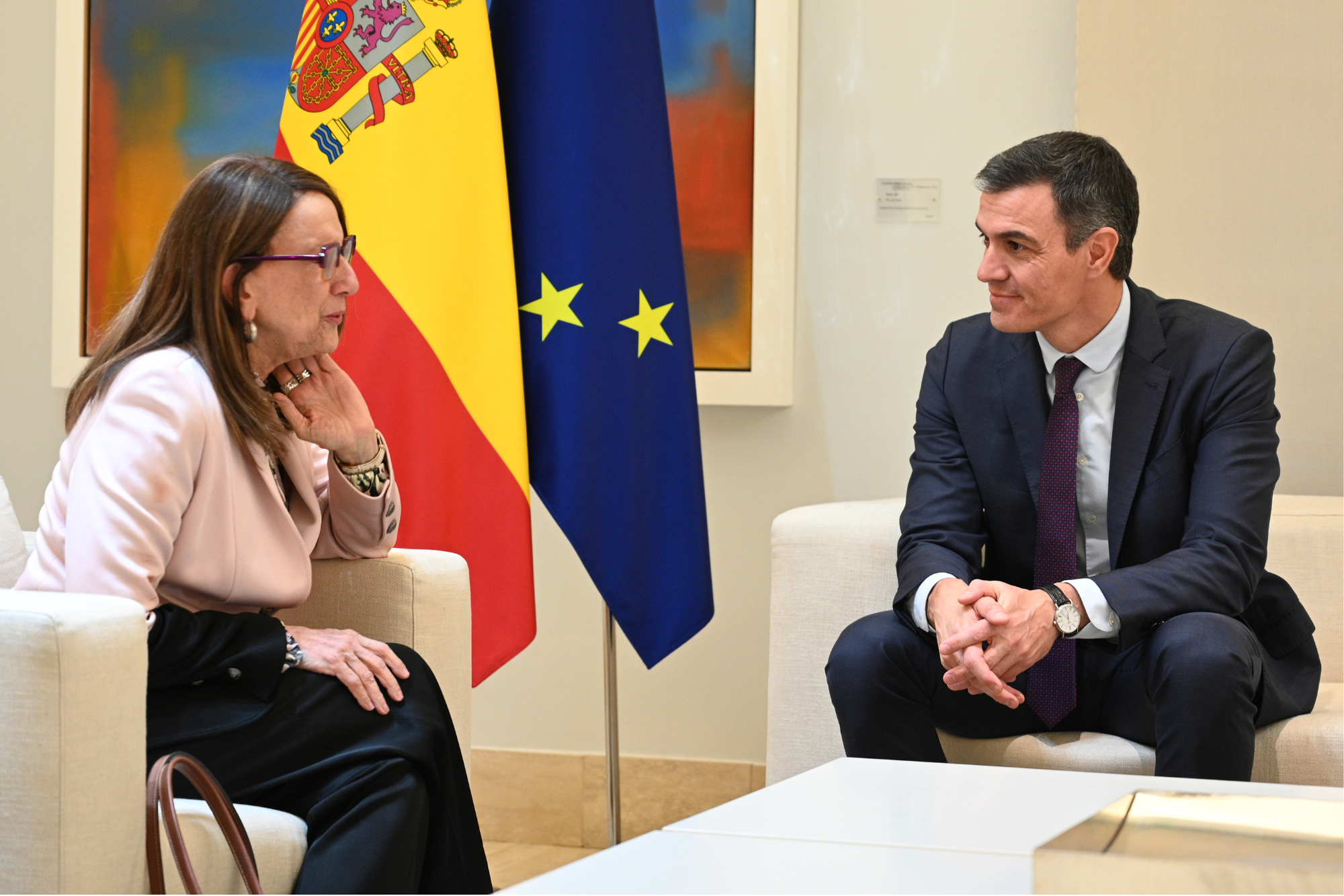 Pedro Sánchez se reúne con Rebeca Grynspan, secretaria general de la Conferencia de las Naciones Unidas sobre Comercio y Desarrollo