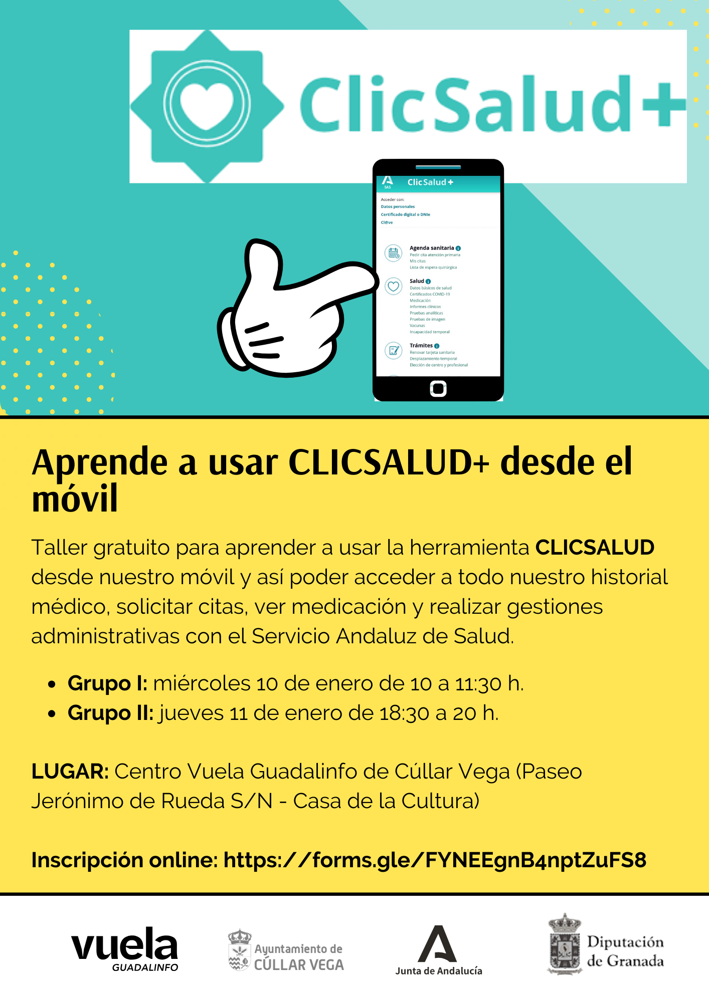 Taller para aprender a usar CLICSALUD+ desde el móvil