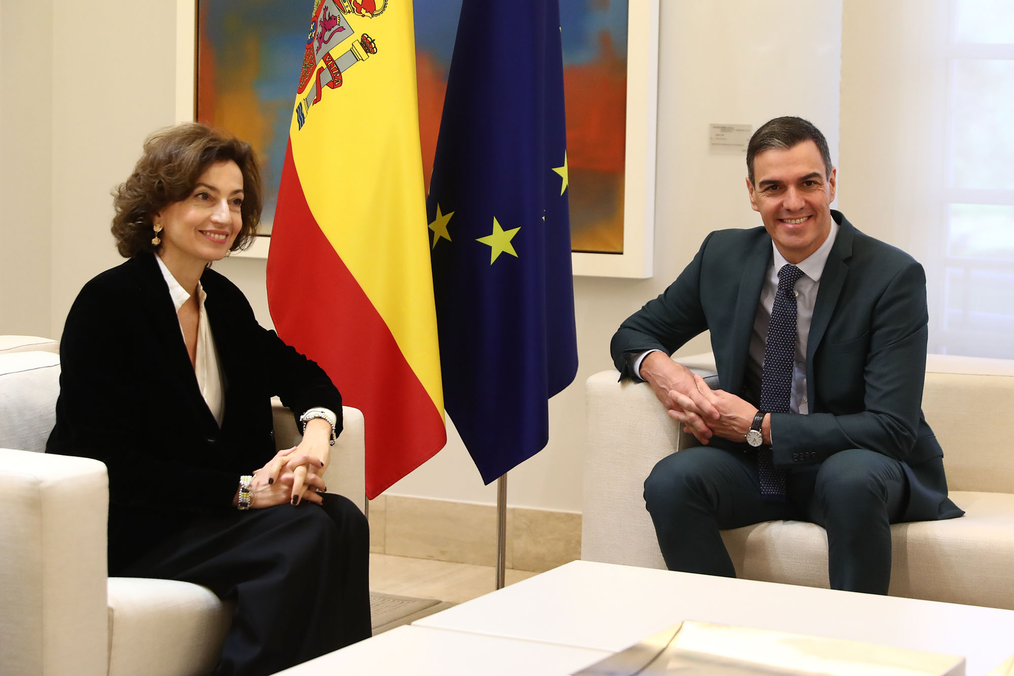 La Moncloa. 02/02/2024. Sánchez celebra que la UNESCO haya elegido a España como sede de Mondiacult 2025 [Presidente/Actividad]