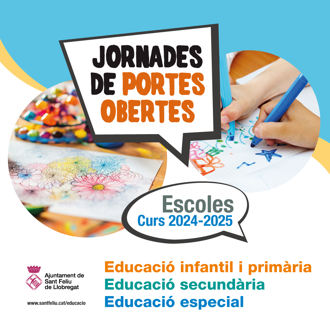 Sessions de portes obertes a escoles i instituts per al curs 2024-2025