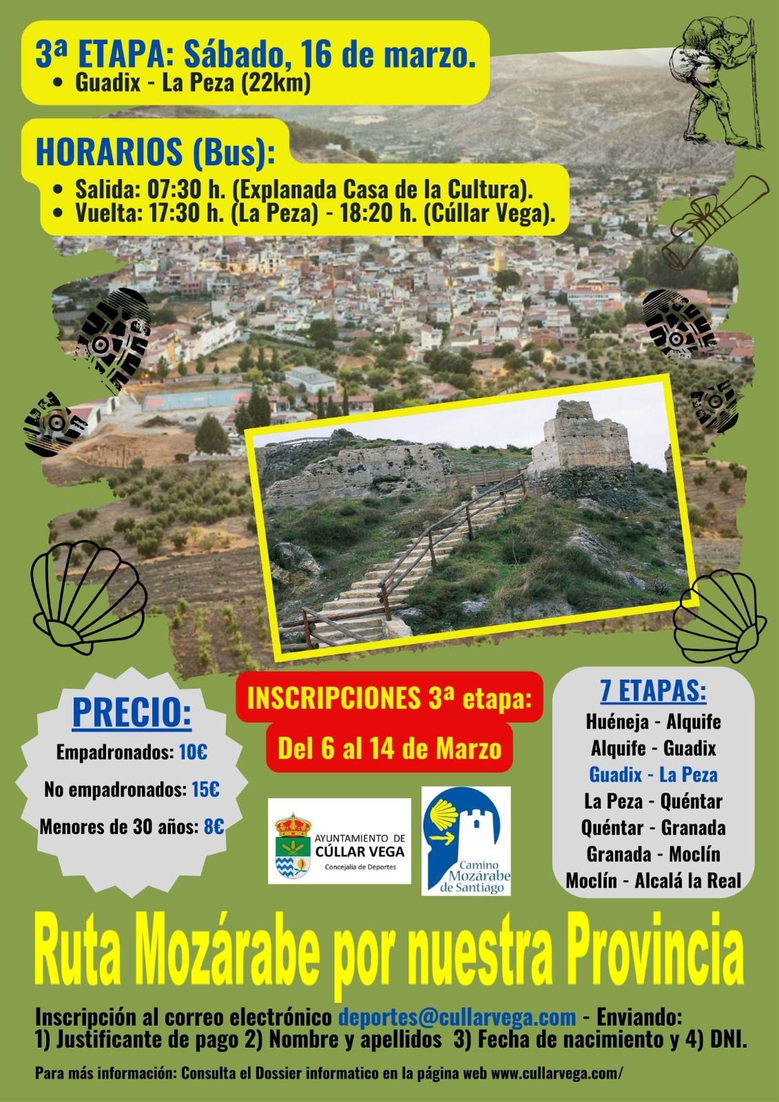 3ª etapa Ruta Mozárabe "Guadix - La Peza" (22 km): información e inscripciones