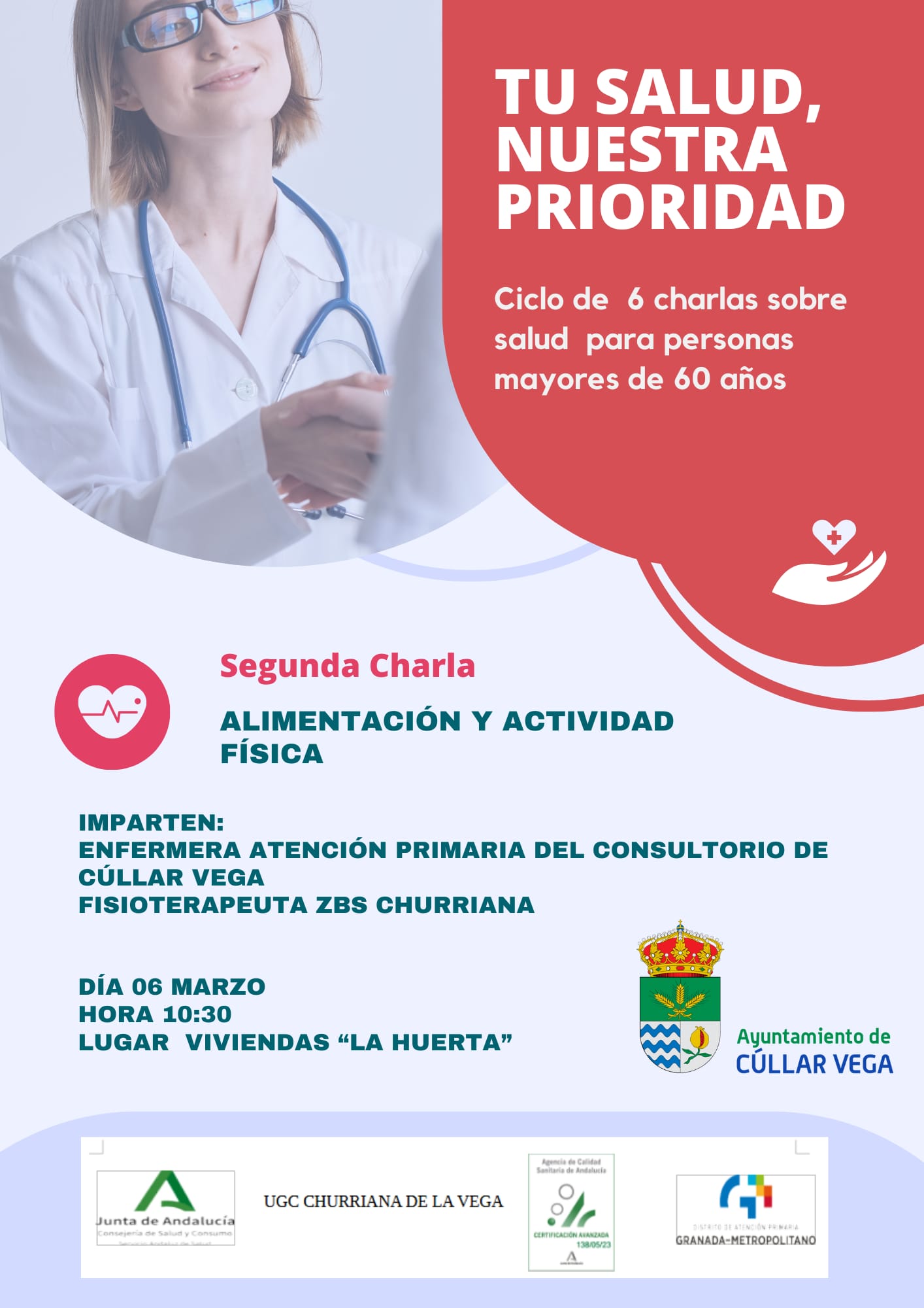 "Alimentación y Actividad Física" charla para personas mayores de 60 años