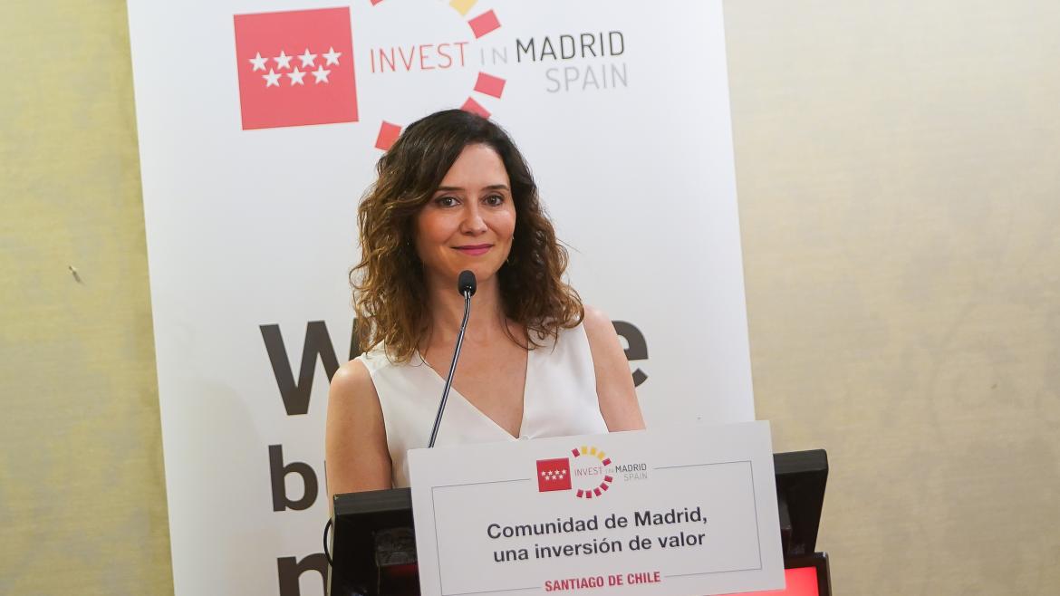 Díaz Ayuso exhibe en Chile un “Madrid vibrante, con innovación y talento” donde encontrar “el lugar ideal para desarrollar proyectos”