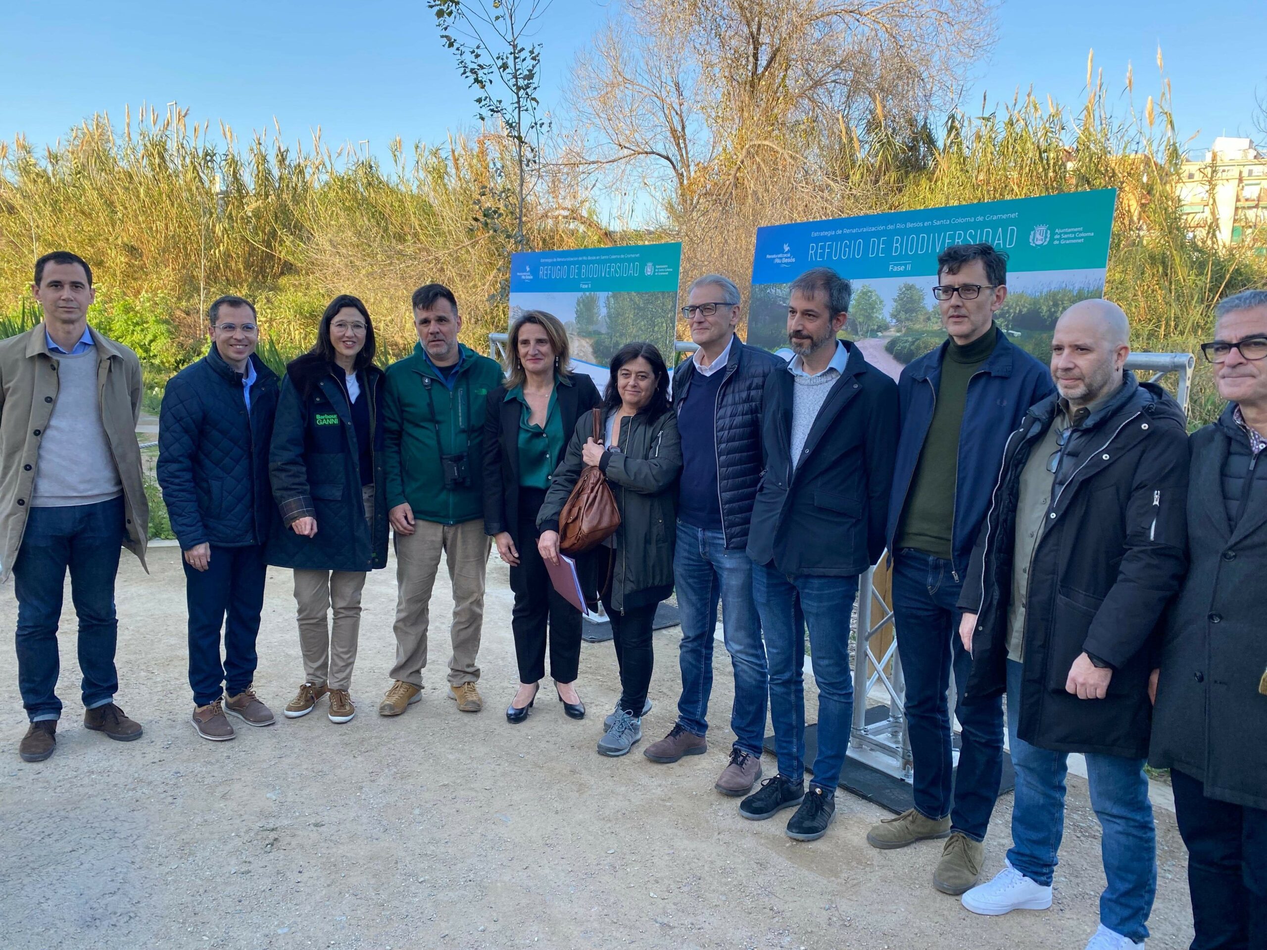 La vicepresidenta tercera del Govern i ministra per a la Transició Ecològica i el Repte Demogràfic, Teresa Ribera, visita el Refugi de Bioversitat del Besòs
