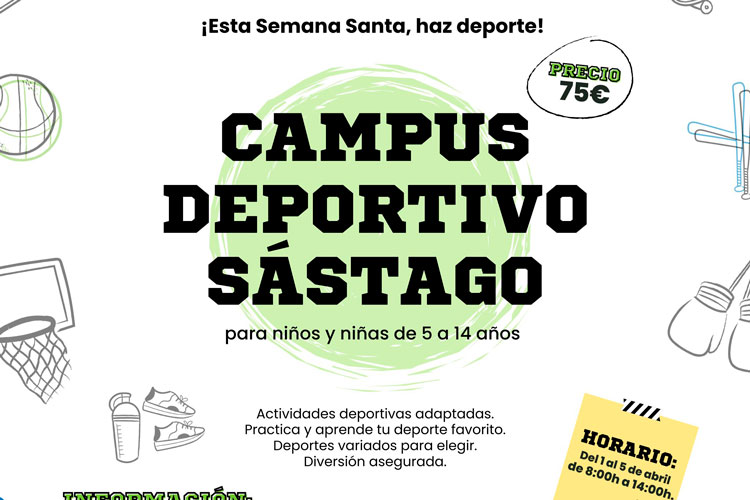 Sástago organiza un campus deportivo en las vacaciones escolares de Semana Santa