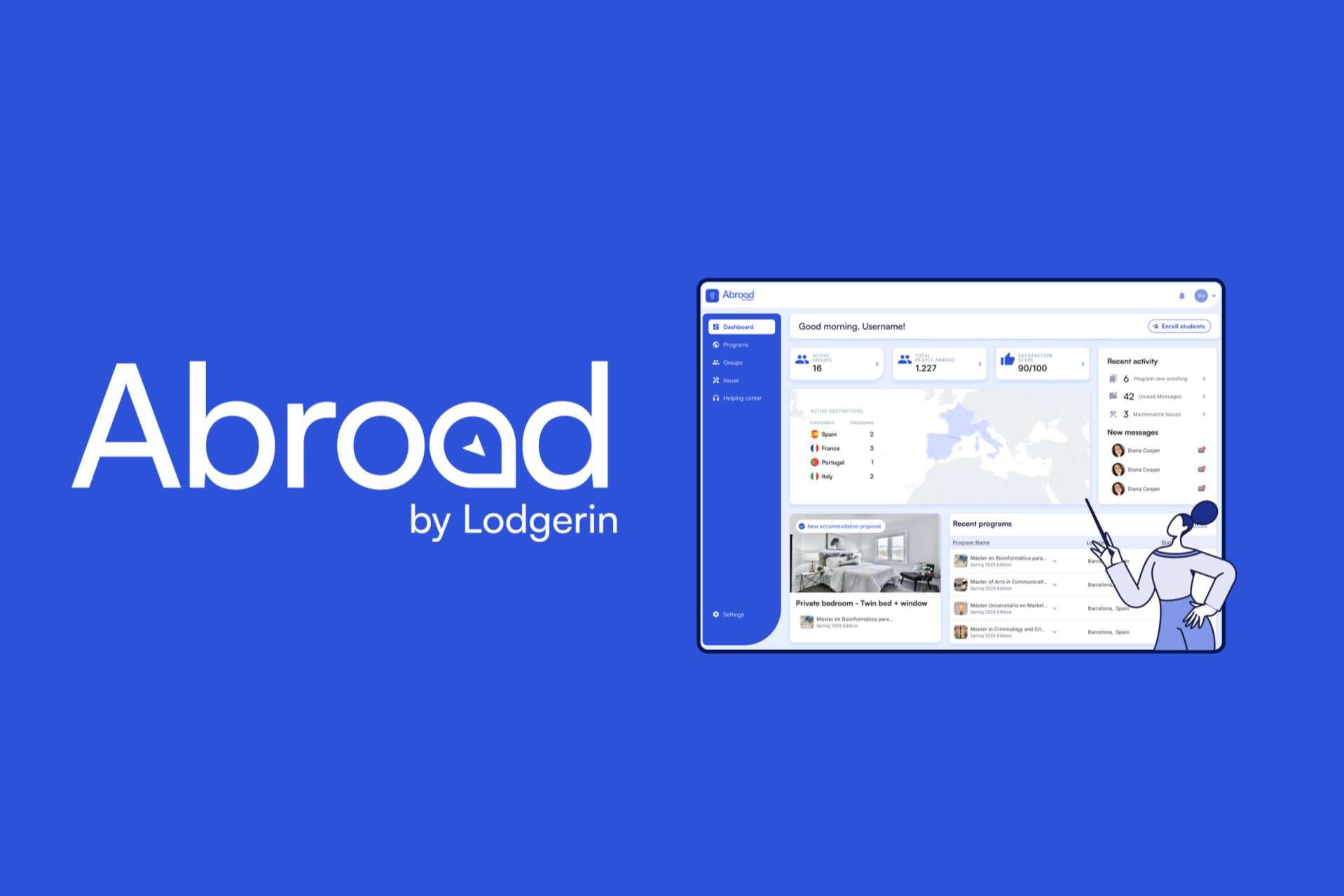 Lodgerin lanza Abroad, la plataforma integral para gestionar programas de movilidad internacional