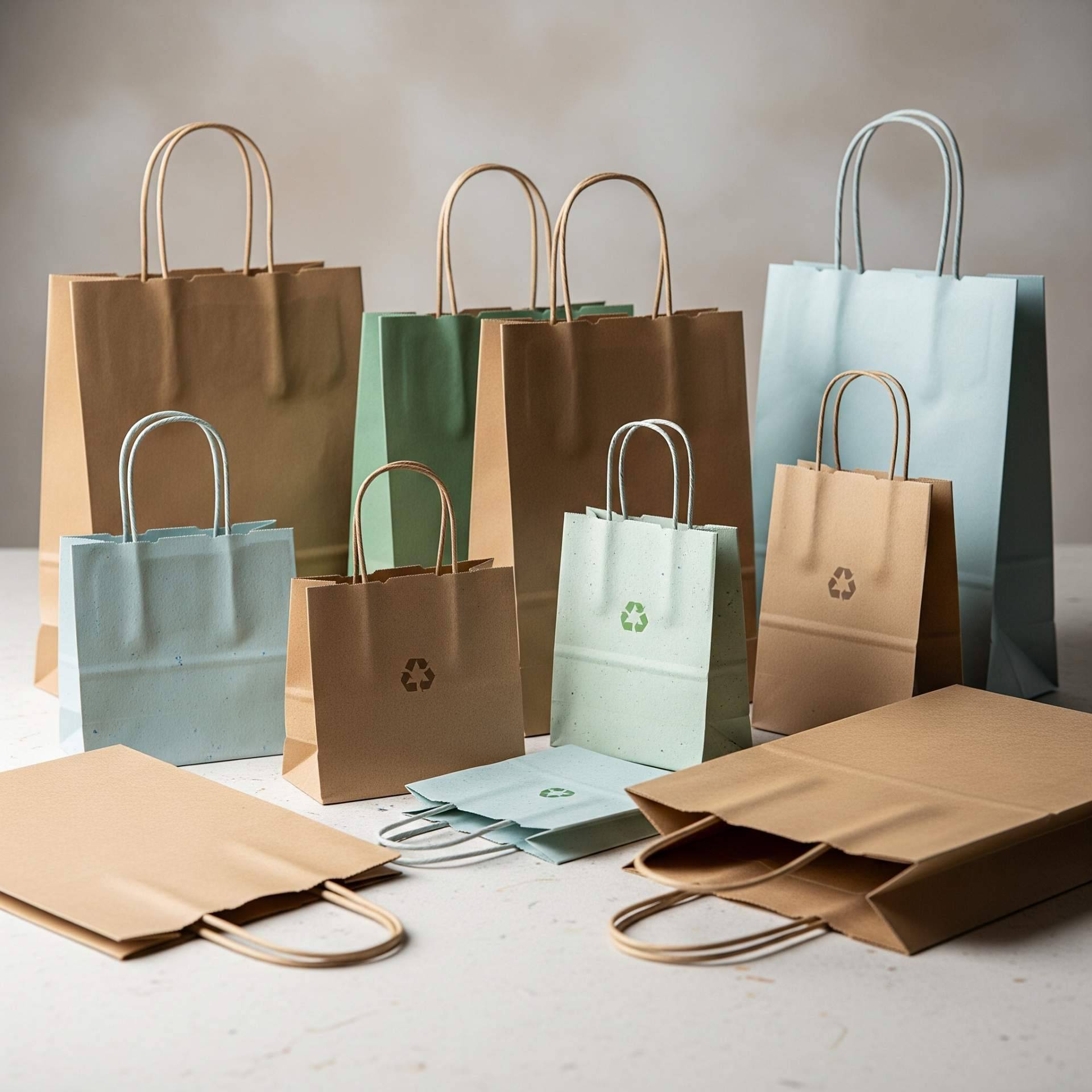Bolsas recicladas con asa retorcida; sostenibilidad y diseño en un solo producto